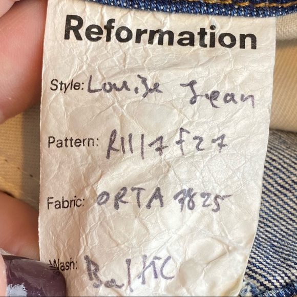 Reformation Louise Jean In Baltic Wash 